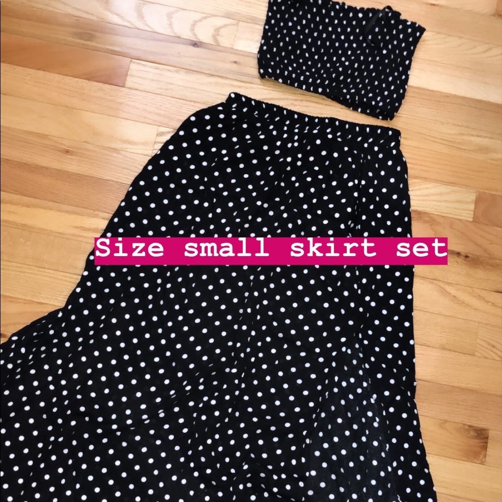 Polka dot skirt set